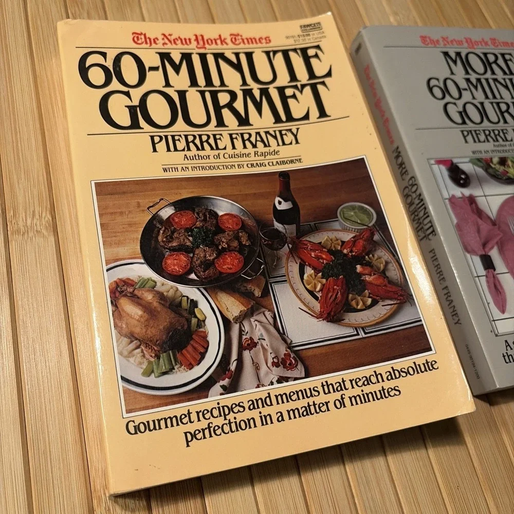 NEW YORK TIMES 60-MINUTE GOURMET:‎ DELUXE SET By Pierre Franey 2 Books Cookbook